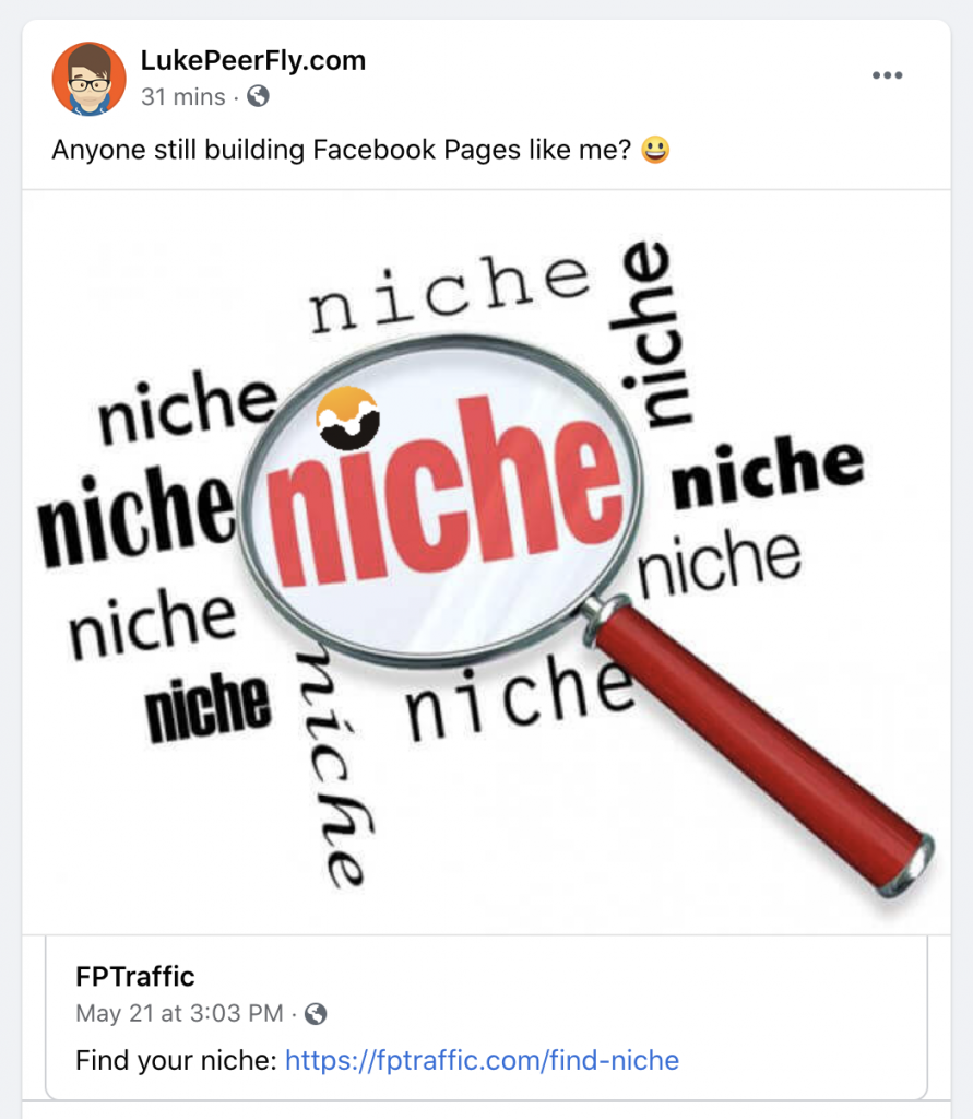 Cross-promote Facebook Page Posts