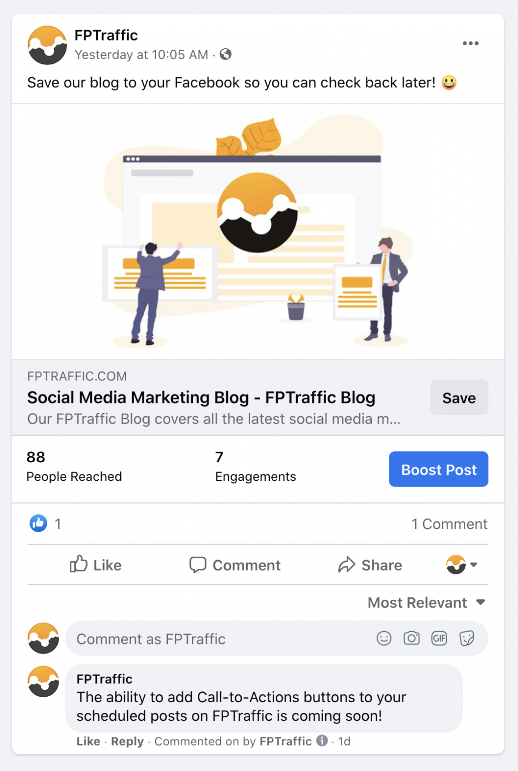 how to add a call to action button on facebook business page