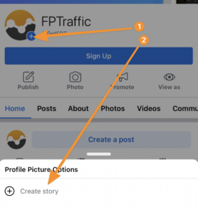 How To Post A Story On A Facebook Page - FPTraffic